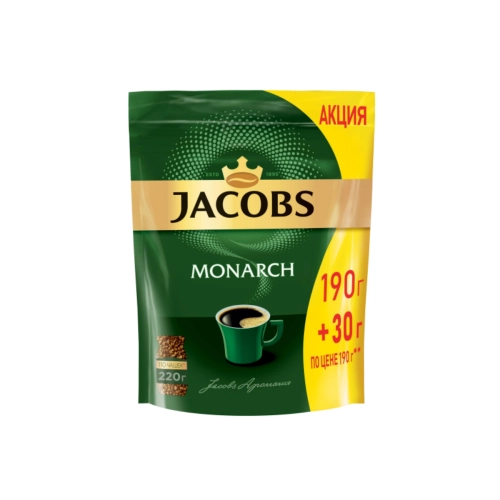 Instant coffee "Jacobs" Monarch (economical) 190+30 gr