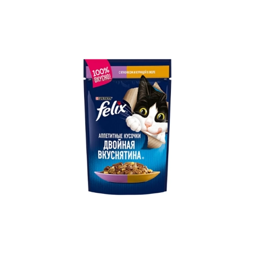 Корм для кошек «Felix» в желе с ягненком и курицей, 75 г