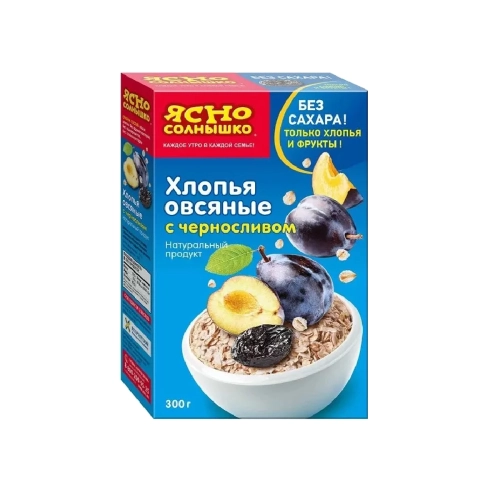 Овсяные хлопья «Солнышко» со сливой, 300г