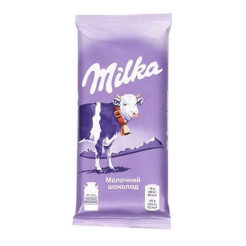Шоколадная плитка «Милка» молочный шоколад 90г