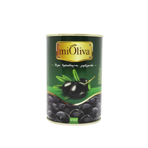 Маслины консервированные «Mioliva» черные 400г