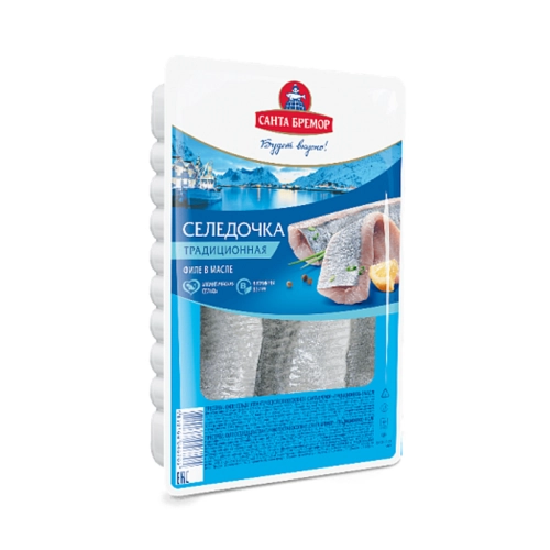 Fish "Santa Bremor" herring fillet traditional 240 gr