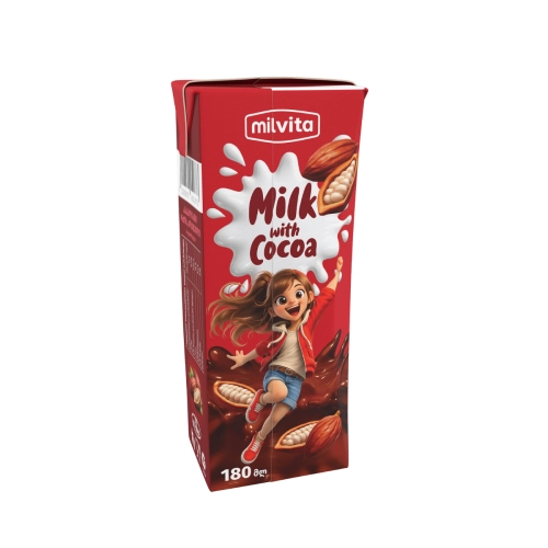 Milvita Молочный коктейль со вкусом какао, 180 г