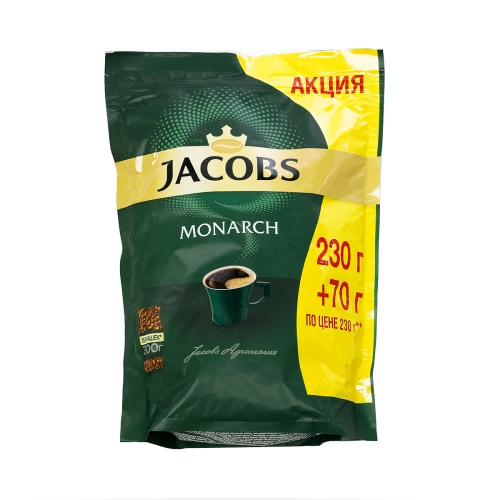 Растворимый кофе "Якобс Монарх" 230г+70г