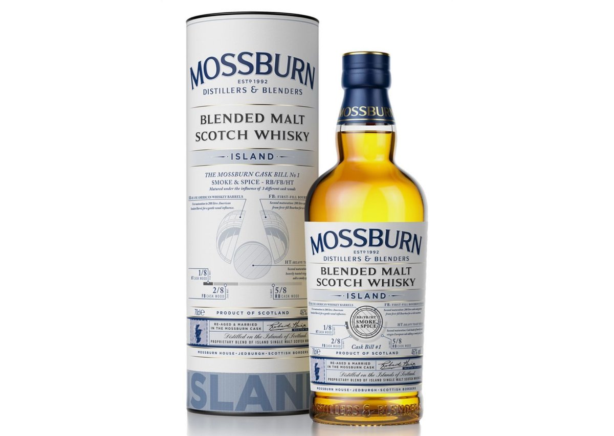 Шотландский солодовый купажированный виски Mossburn Cask 1 Island, 0.7 л