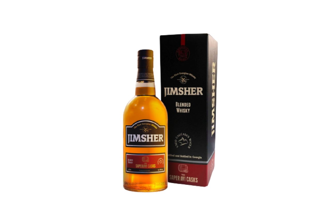 Грузинский виски Jimsher (Джимшер), выдержанный в бочках из-под Саперави, 0,7 л