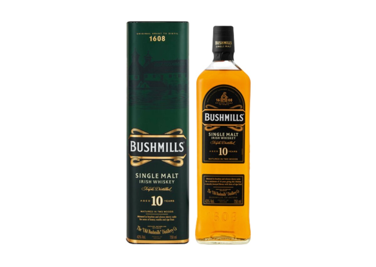 Односолодовый ирландский виски Bushmills, 10 лет выдержки, 0.7 л