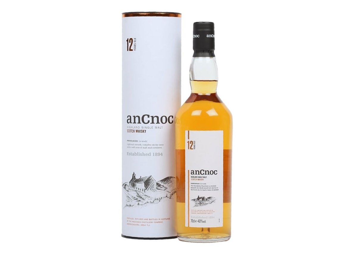 Односолодовый шотландский виски AnCnoc 12 лет выдержки, 0.7 л