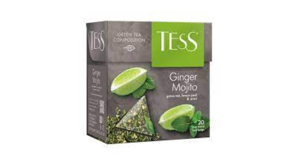 Чай зеленый TESS Ginger Mojito (Имбирный Мохито), 20 пакетиков по 1,8 г