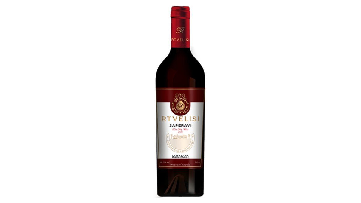 Вино Саперави "Ртвелиси", красное сухое, 0.75 л