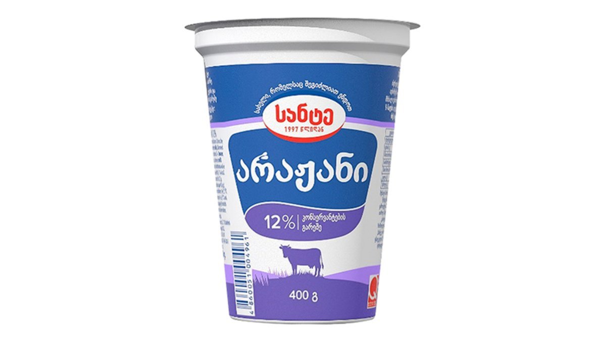 Сметана «Санте» со сливками 12% 400 г.