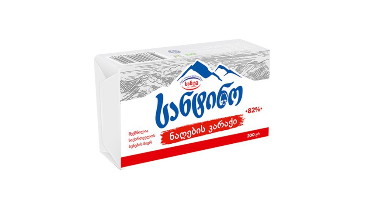 Масло сливочное Сантино 82%, 200 г