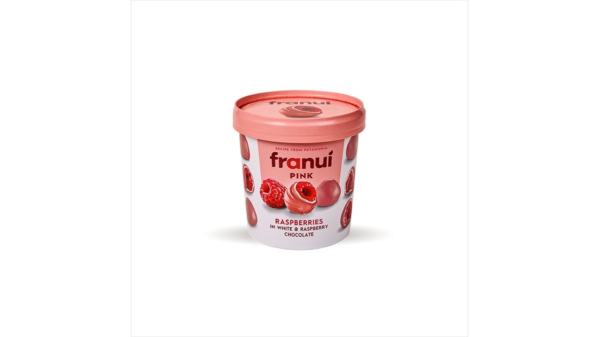 Franui - Замороженная малина в белом и малиновом шоколаде, 150 г