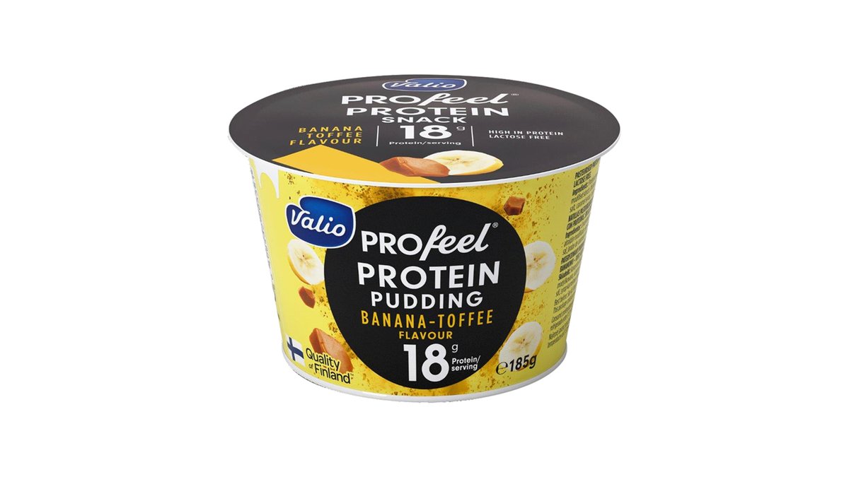 Протеиновый пудинг Valio Profeel со вкусом банана и карамели, без лактозы, 6 шт. по 180 г