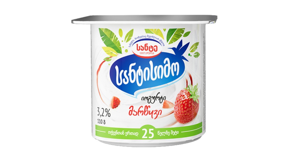 Йогурт Сантиссимо с молоком 3,2% 110 г.