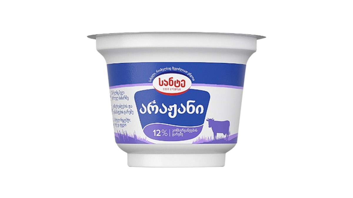Сметана «Санте» со сливками 12% 180 г.