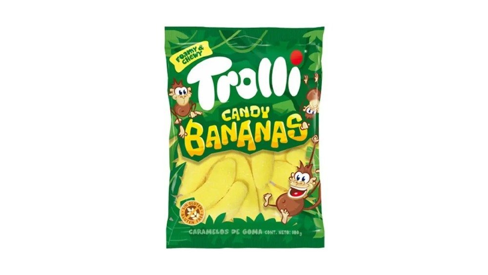 Желейные бобы Trolli банановые, 100г