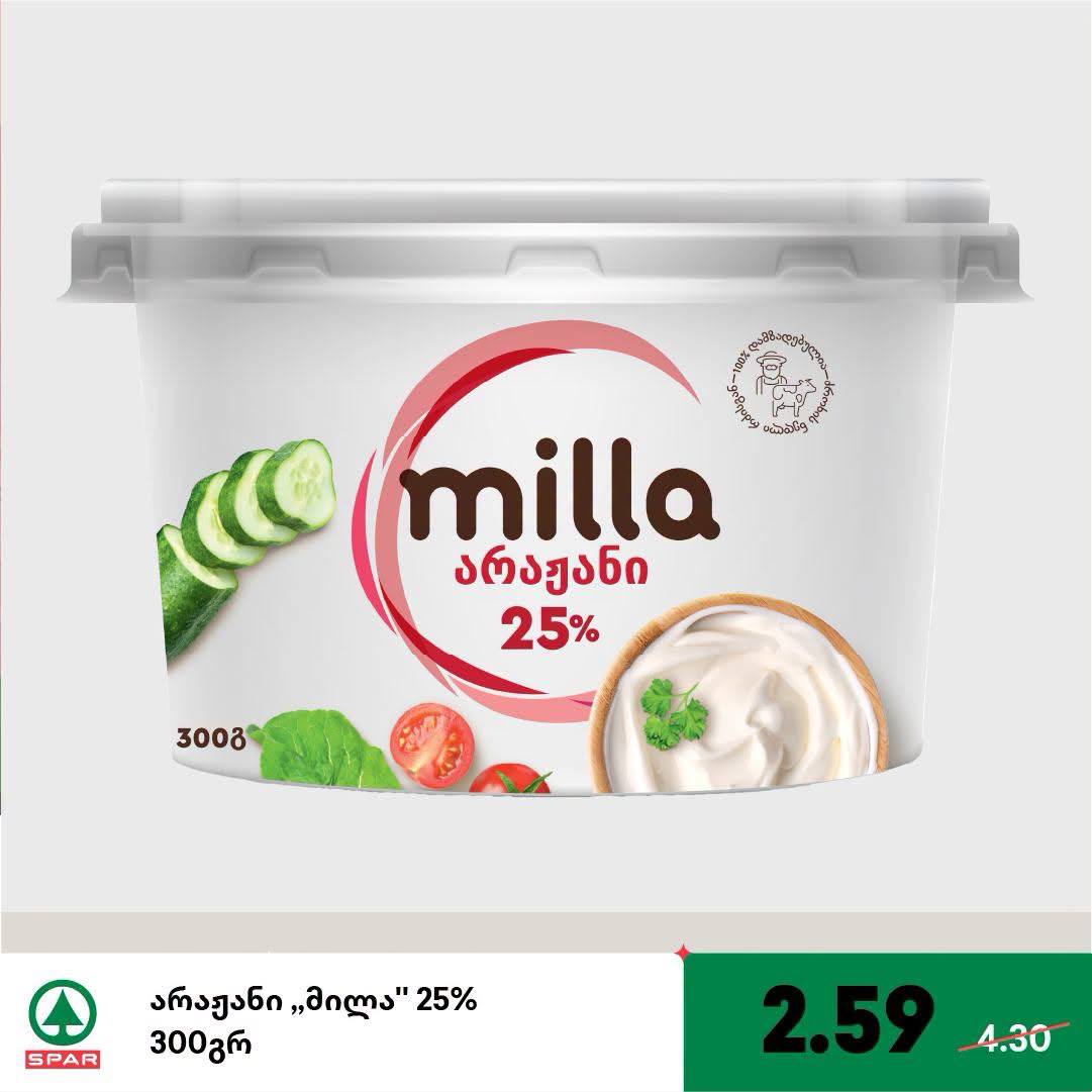 Сметана «Милла» 25% 300 г