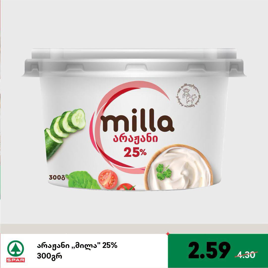 Сметана «Мила» 25% 300 г