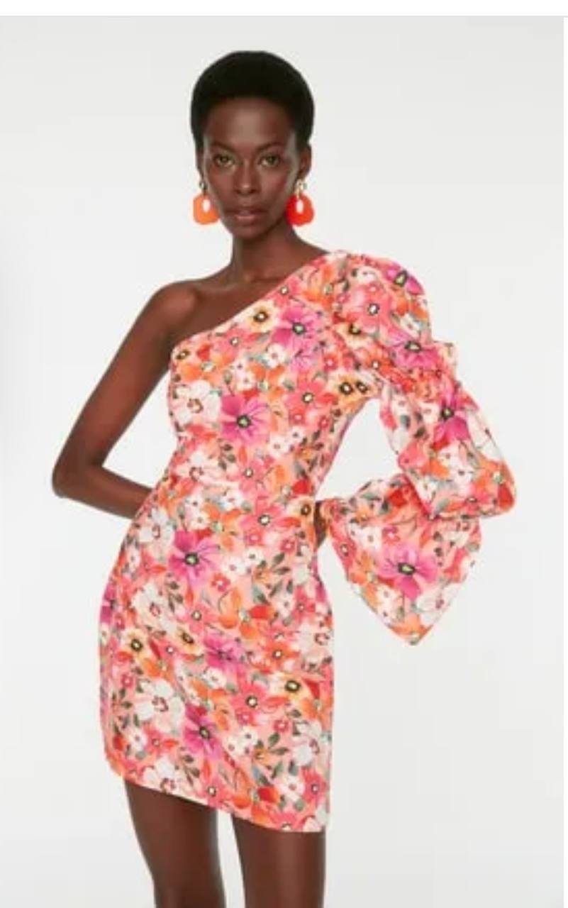 Платье с цветочным принтом