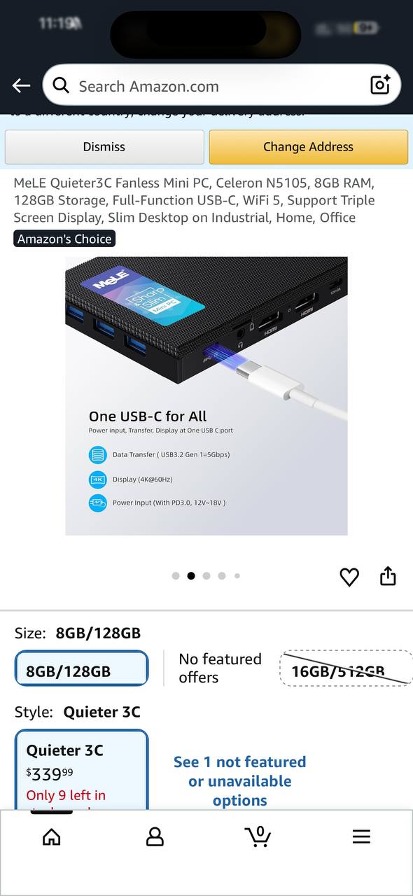 MeLE Quieter3C мини-ПК + портативный монитор 15.6" + клавиатура + мышь