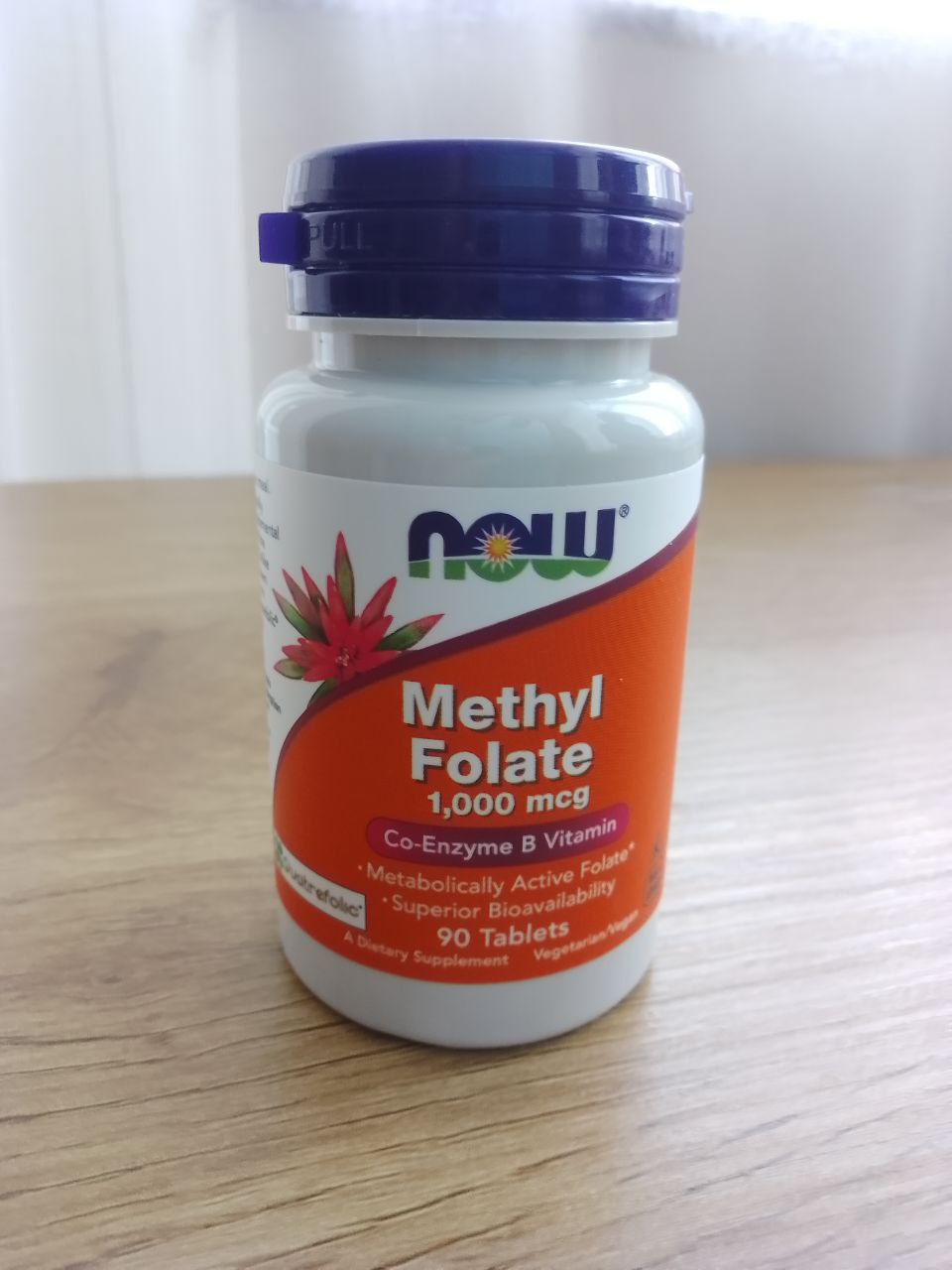 Метилфолат 1000 мкг, 90 веганских таблеток