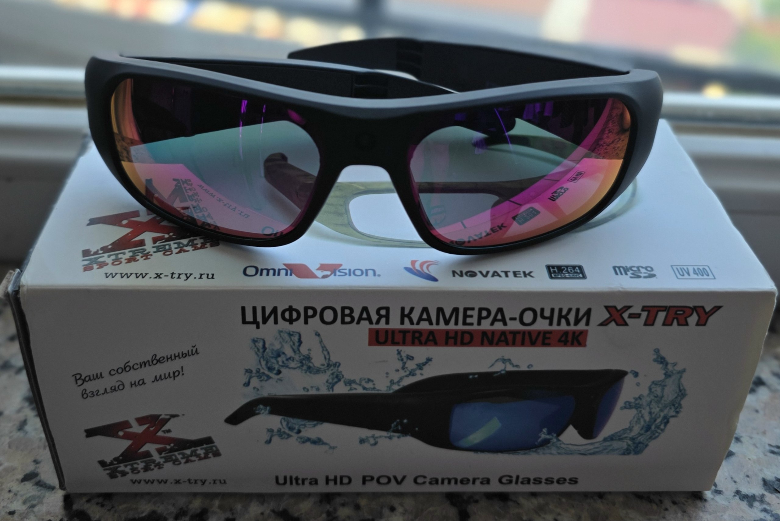 Очки с камерой X-TRY 4K, 128 ГБ