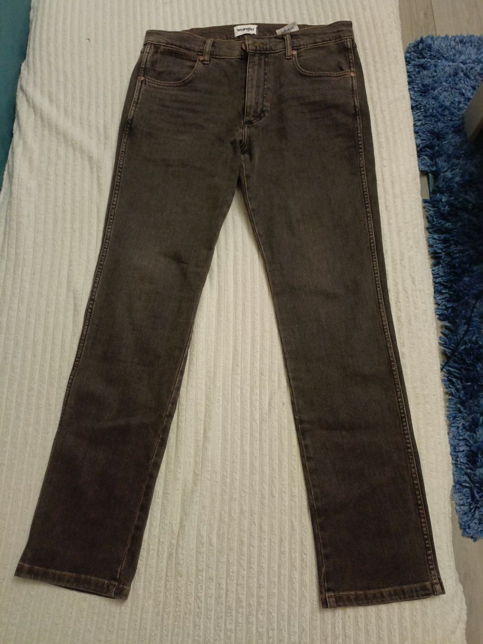Джинсы Wrangler мужские серые/коричневые W32 L32
