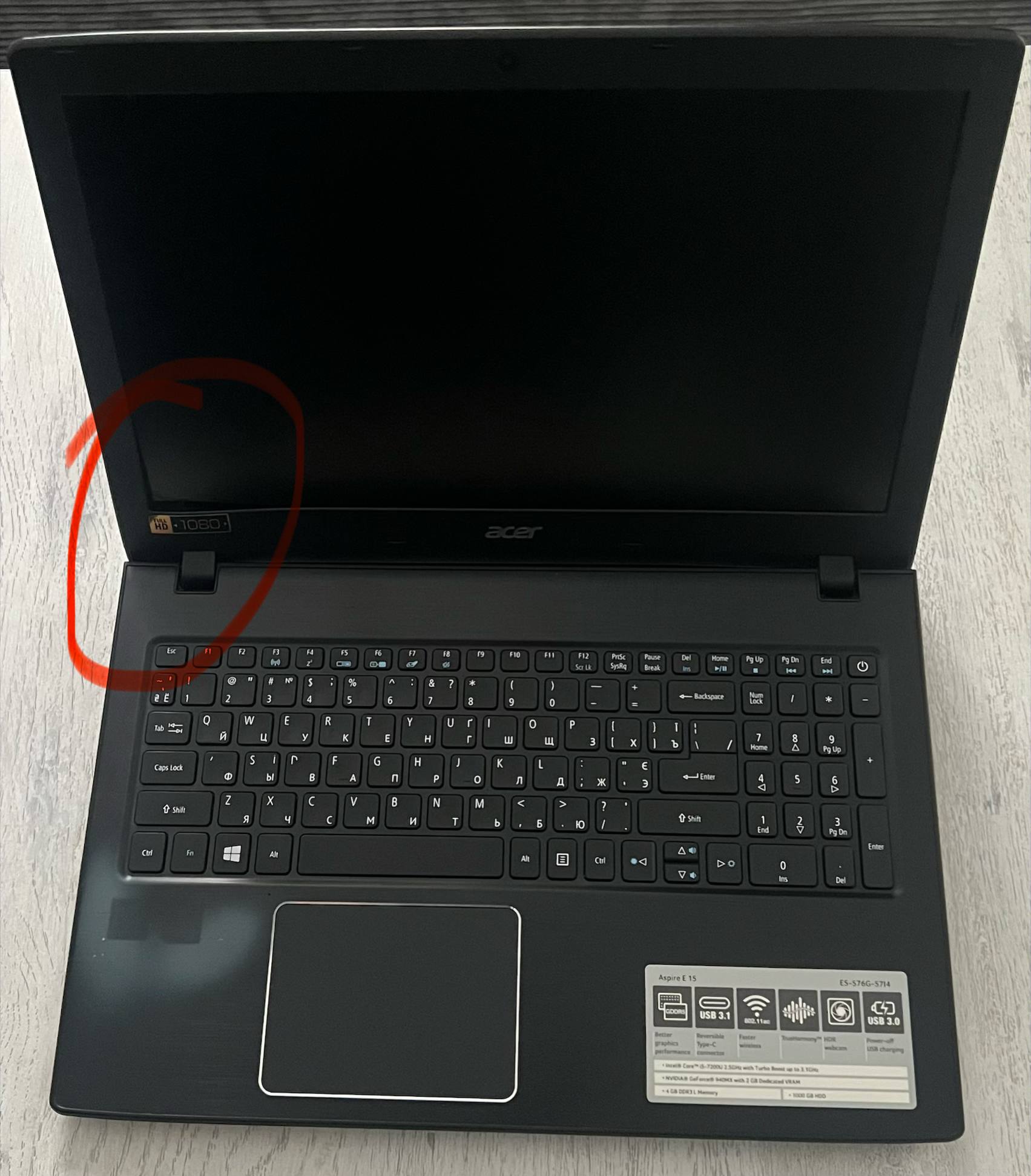 Ноутбук ASUS Aspire E 15