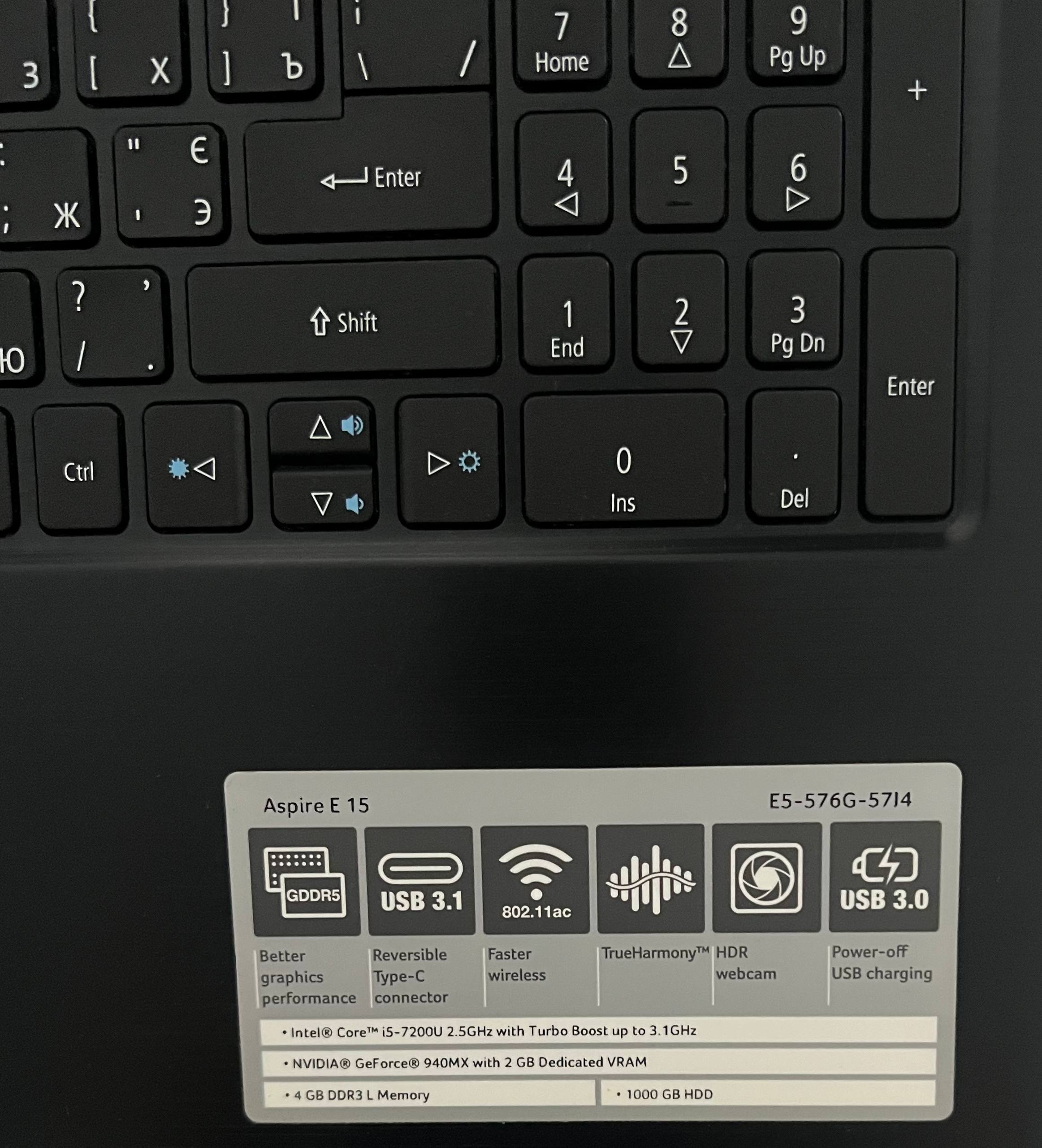 Ноутбук ASUS Aspire E 15
