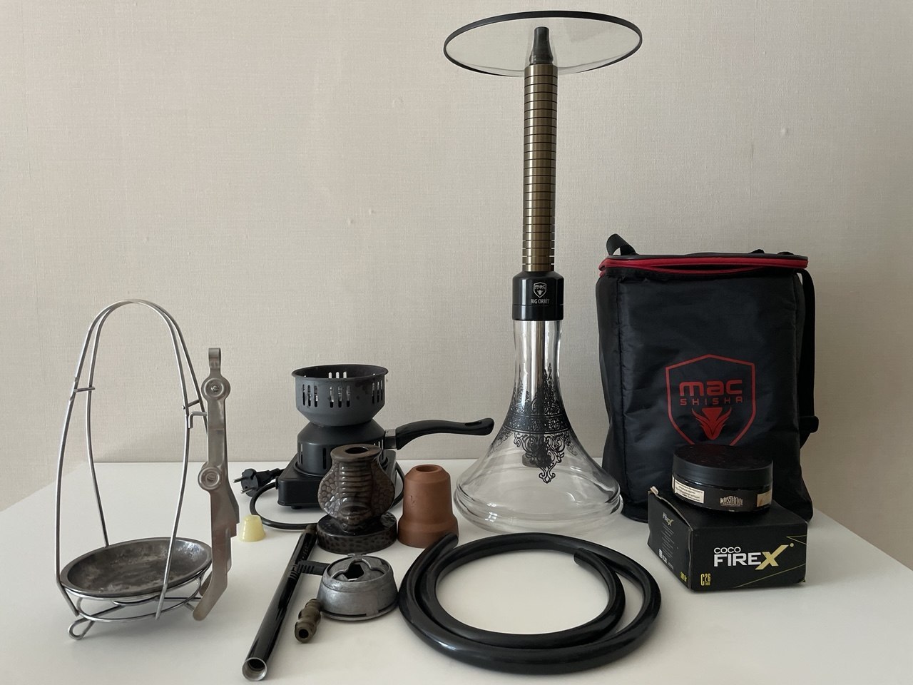 Кальян Mac Shisha Big Orbit, полный комплект + 2-я чаша и печка для углей