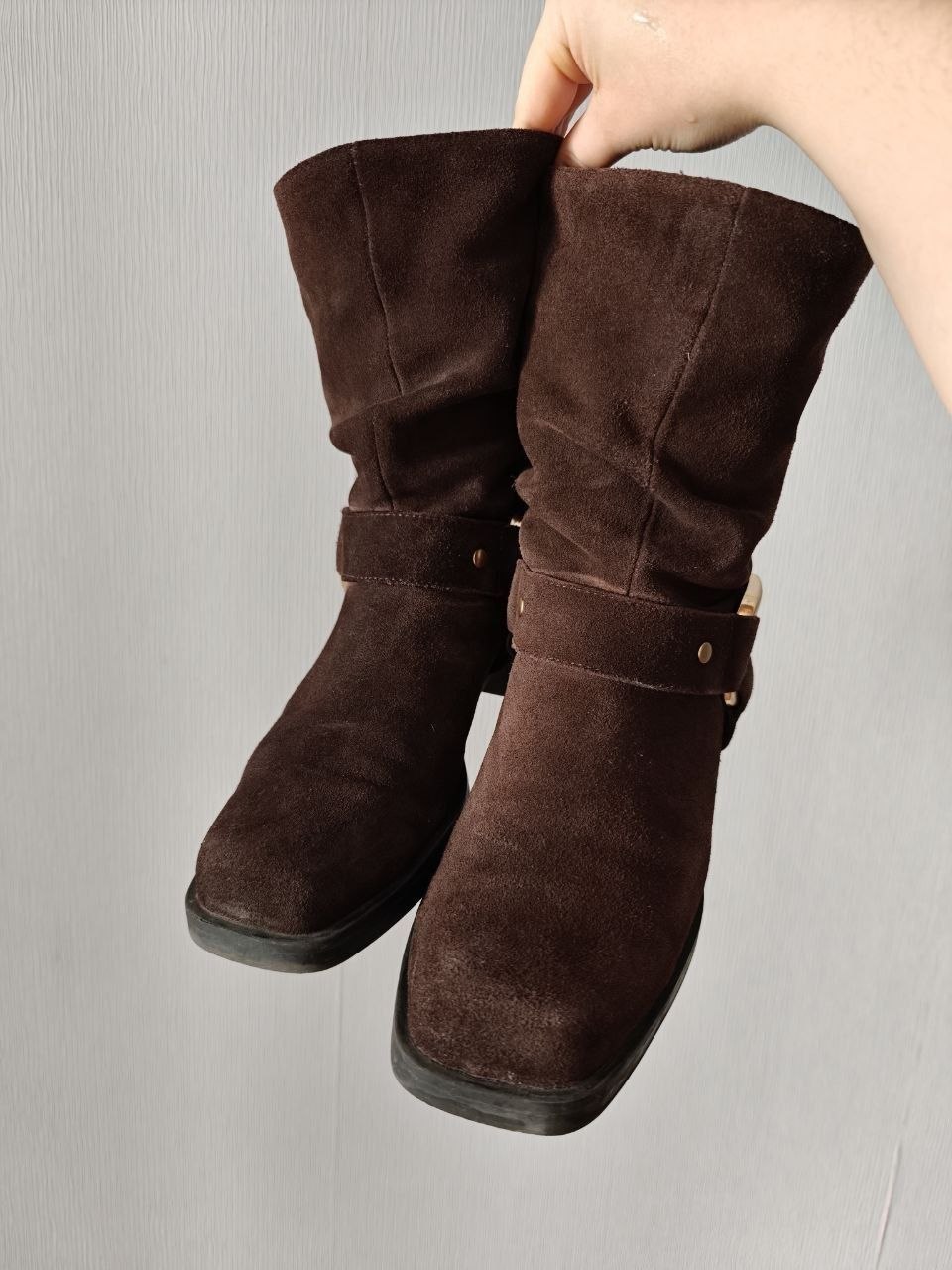 Осенние сапоги Stradivarius, замшевые, размер 38