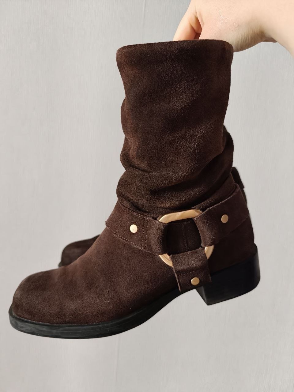 Осенние сапоги Stradivarius, замшевые, размер 38
