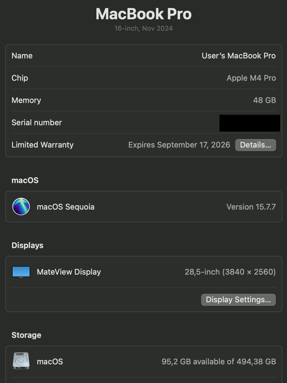 MacBook Pro 16" M4 Pro 48/512 ГБ