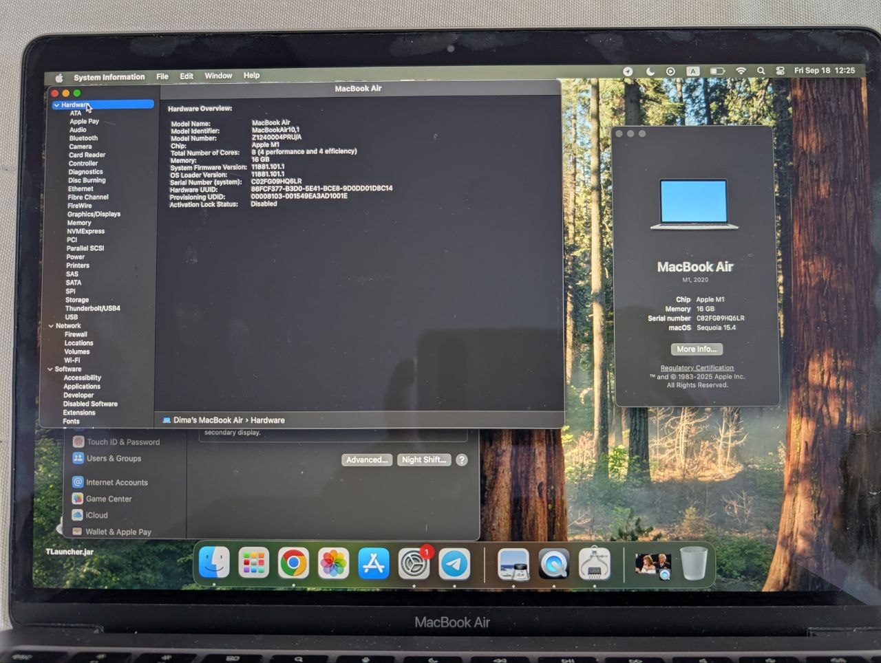 MacBook Air M1 2020 16/256