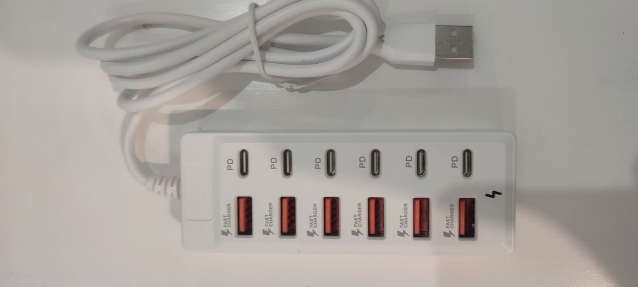 USB-хаб 12-портовый с 6 USB-A и 6 USB-C PD