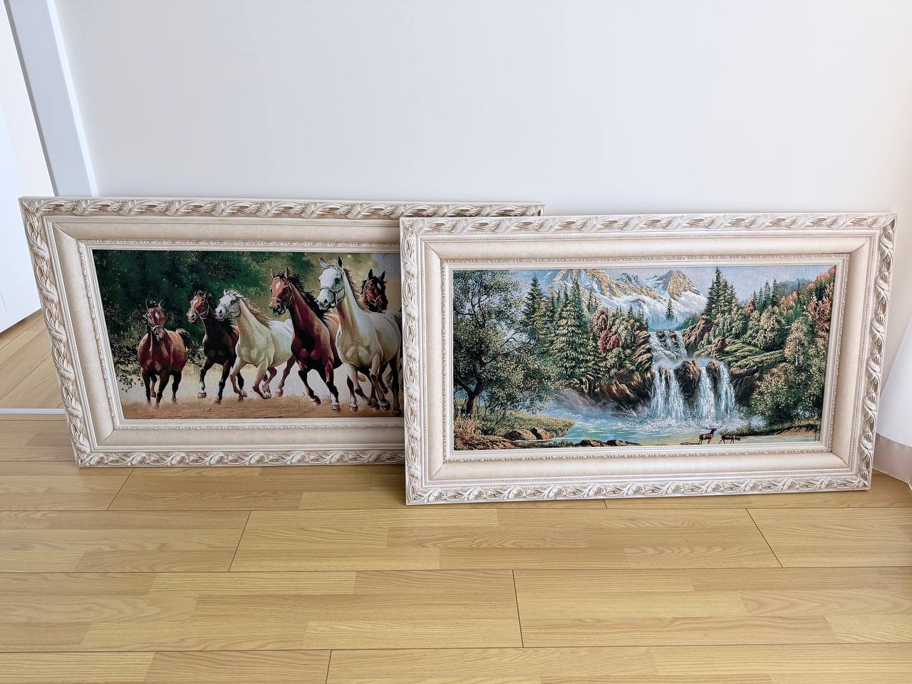 Тканые гобелены в багете, 3 шт