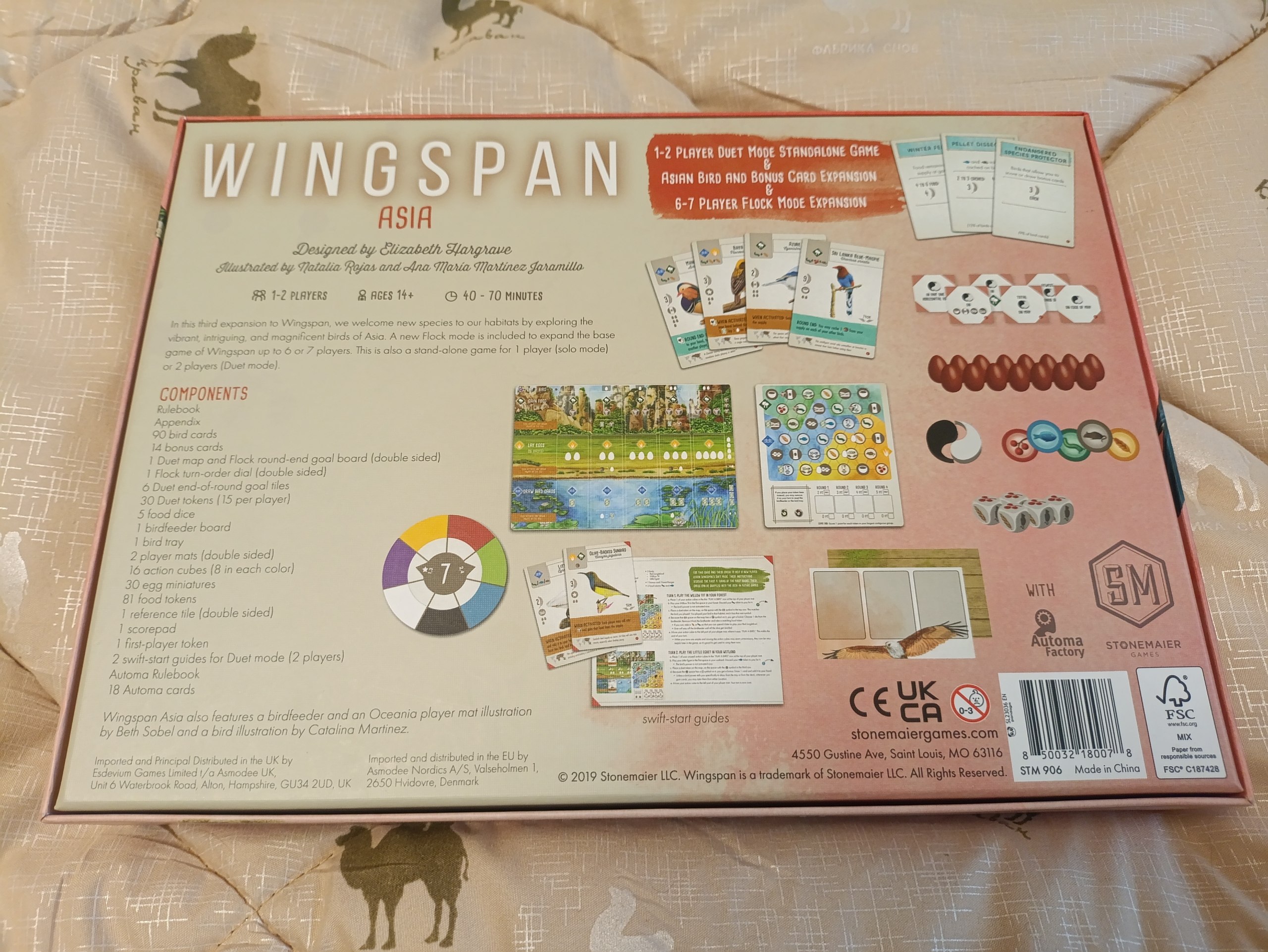 Настольная игра Wingspan Asia (Крылья: Азия)