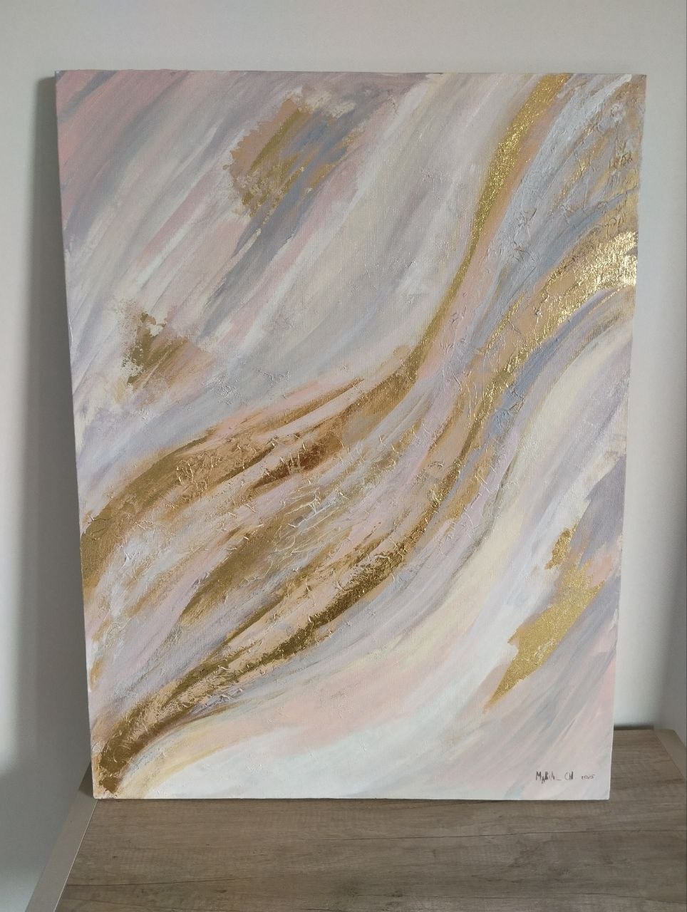 Картина 60×80 см, текстурная паста, акрил, золотая поталь