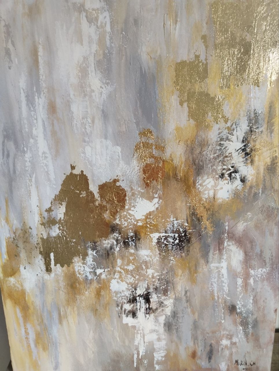 Картина 60×80 см, текстурная паста, акрил, золотая поталь