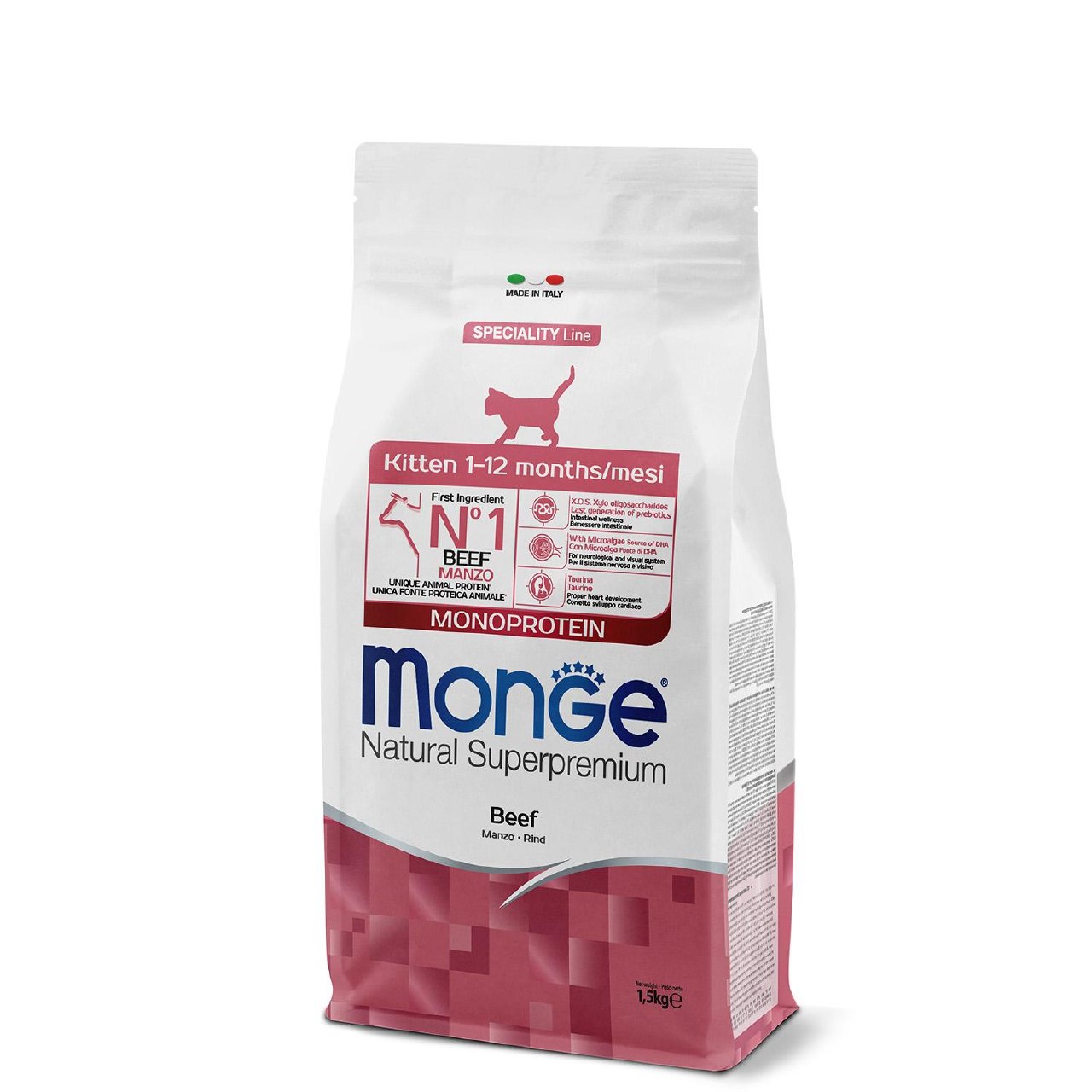 Корм для котят Monge Kitten Beef, 1 кг