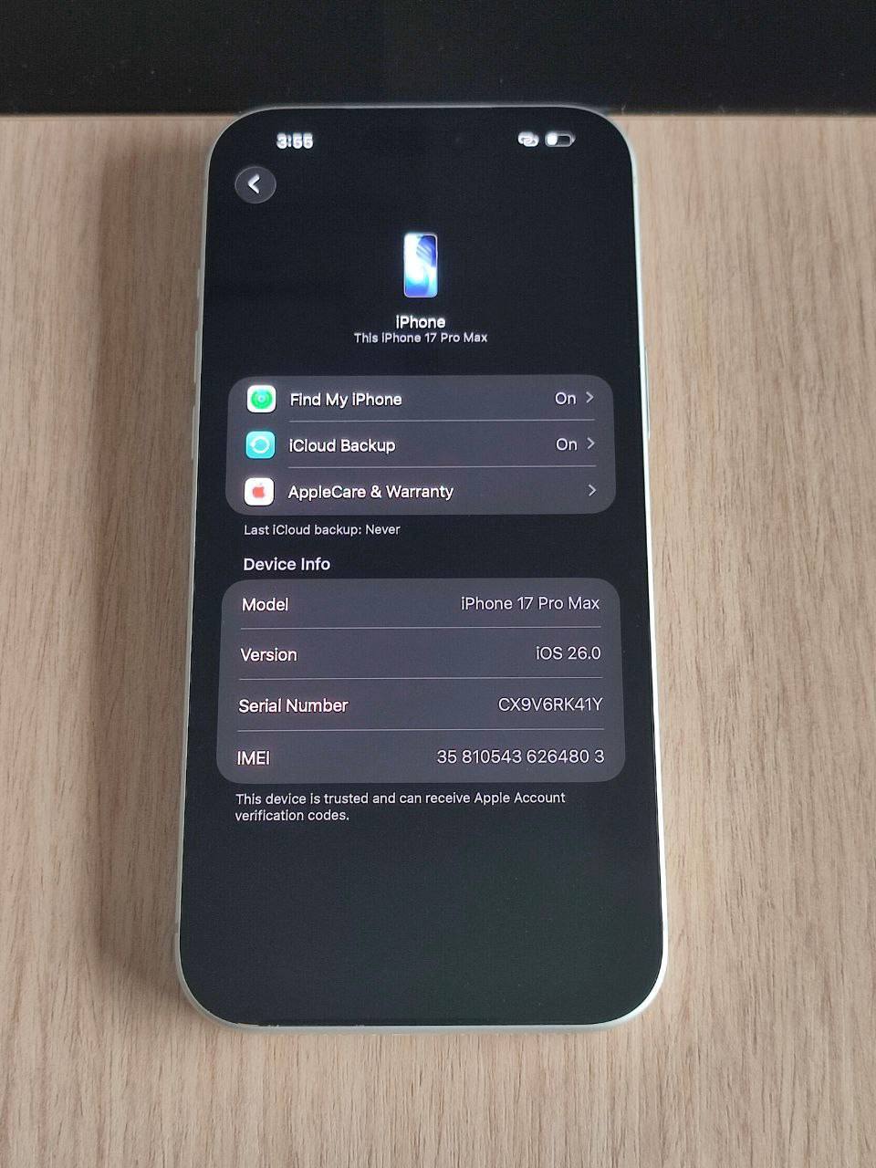 iPhone 17 Pro Max 256GB Silver (eSIM)