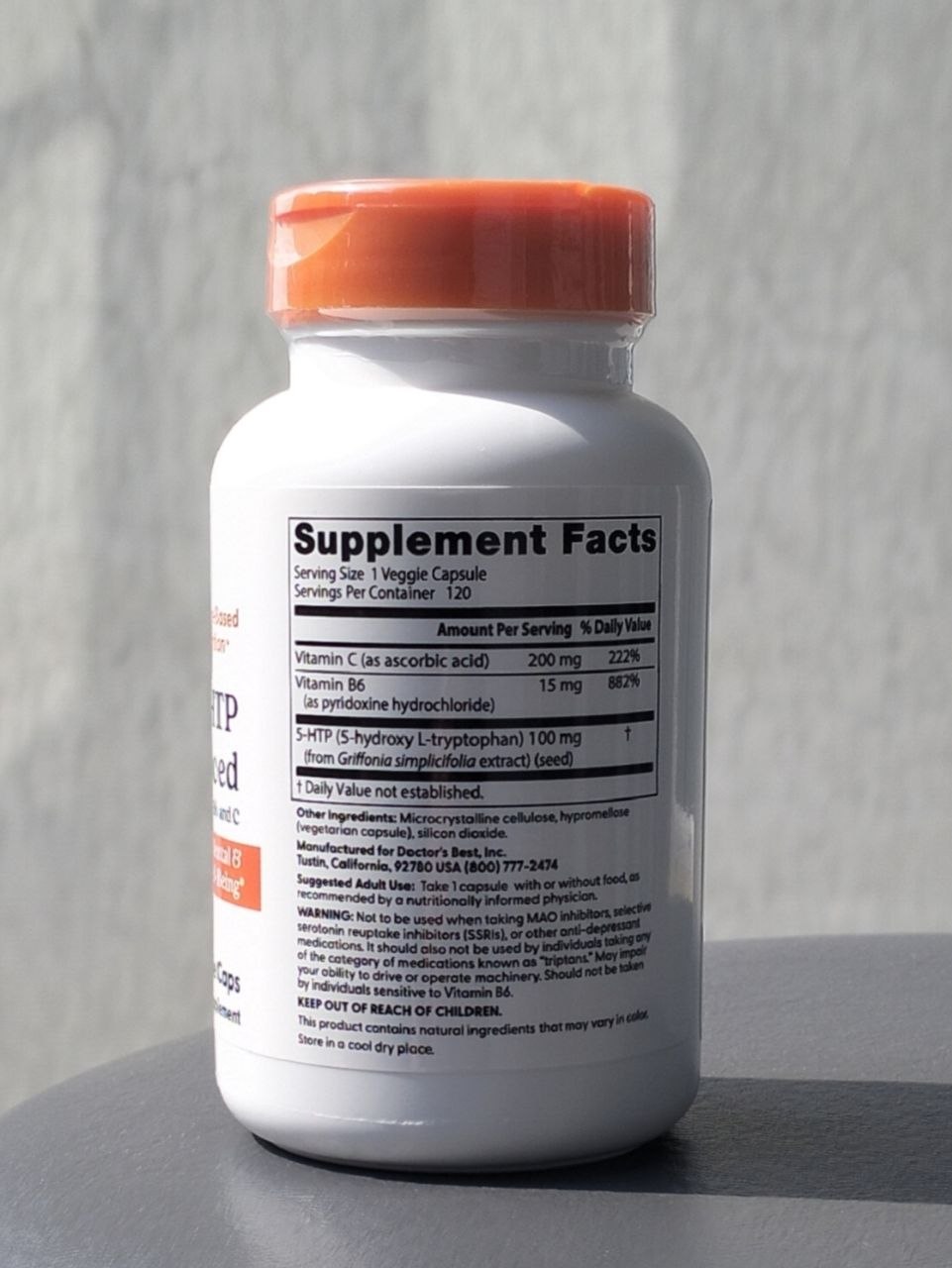 5-HTP Doctor's Best 120 капсул по 100 мг