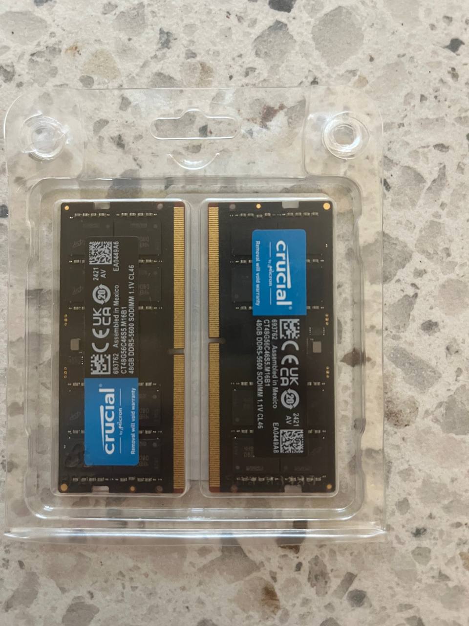 Оперативная память Crucial SODIMM DDR5-5600 96GB Kit (2x48GB)