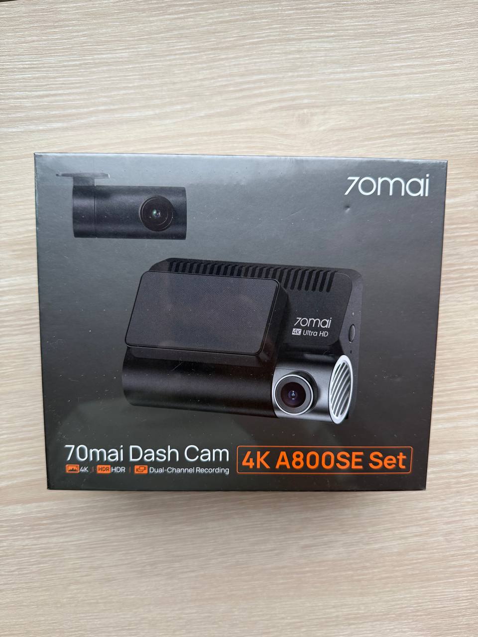 Авто видеорегистратор 70mai Dash Cam 4K A800SE Set, 2 камеры