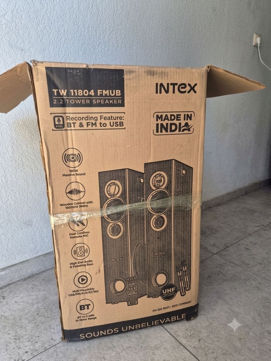 Башенные колонки Intex TW 11804 FMUB 130W с 2 микрофонами