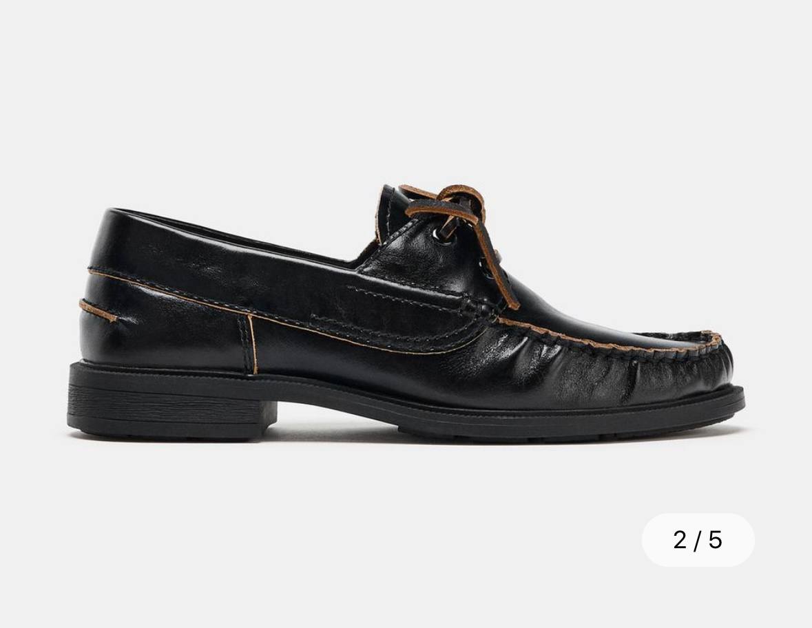 Лоферы Zara из натуральной кожи, 37 размер