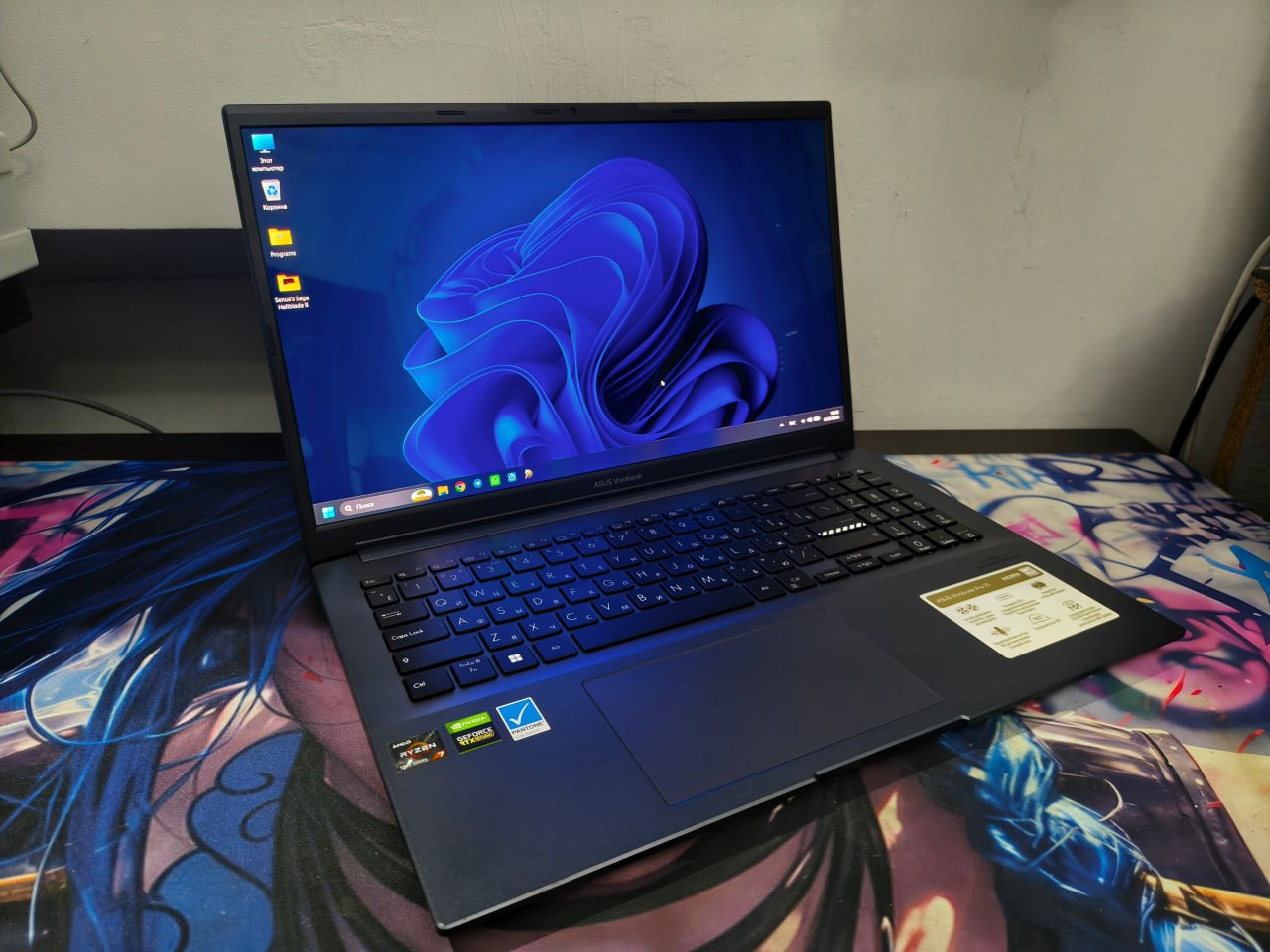 Ноутбук ASUS VivoBook Pro 15 OLED, Ryzen 7 5800H, RTX 3050, 16GB, 512GB