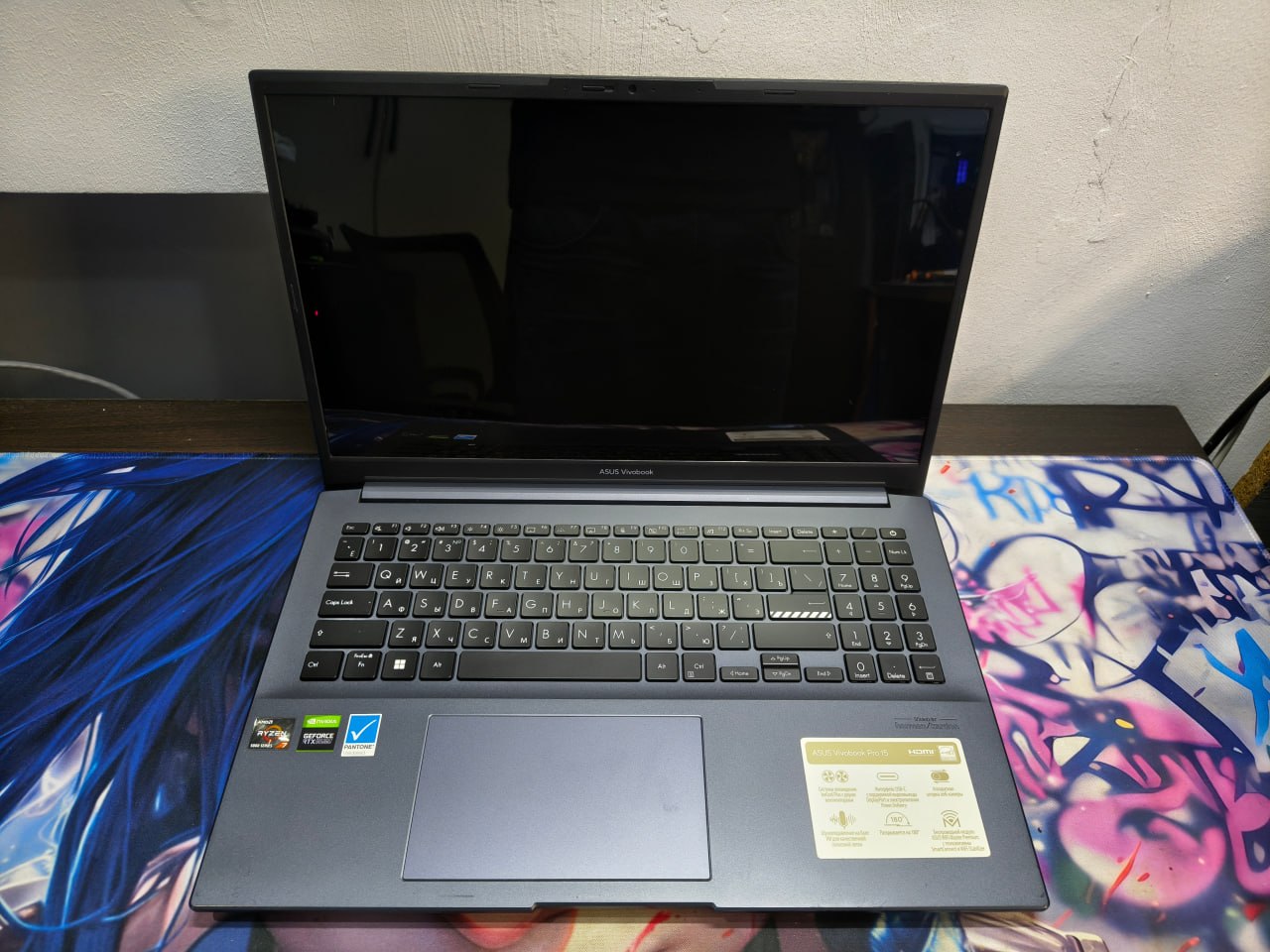 Ноутбук ASUS VivoBook Pro 15 OLED, Ryzen 7 5800H, RTX 3050, 16GB, 512GB