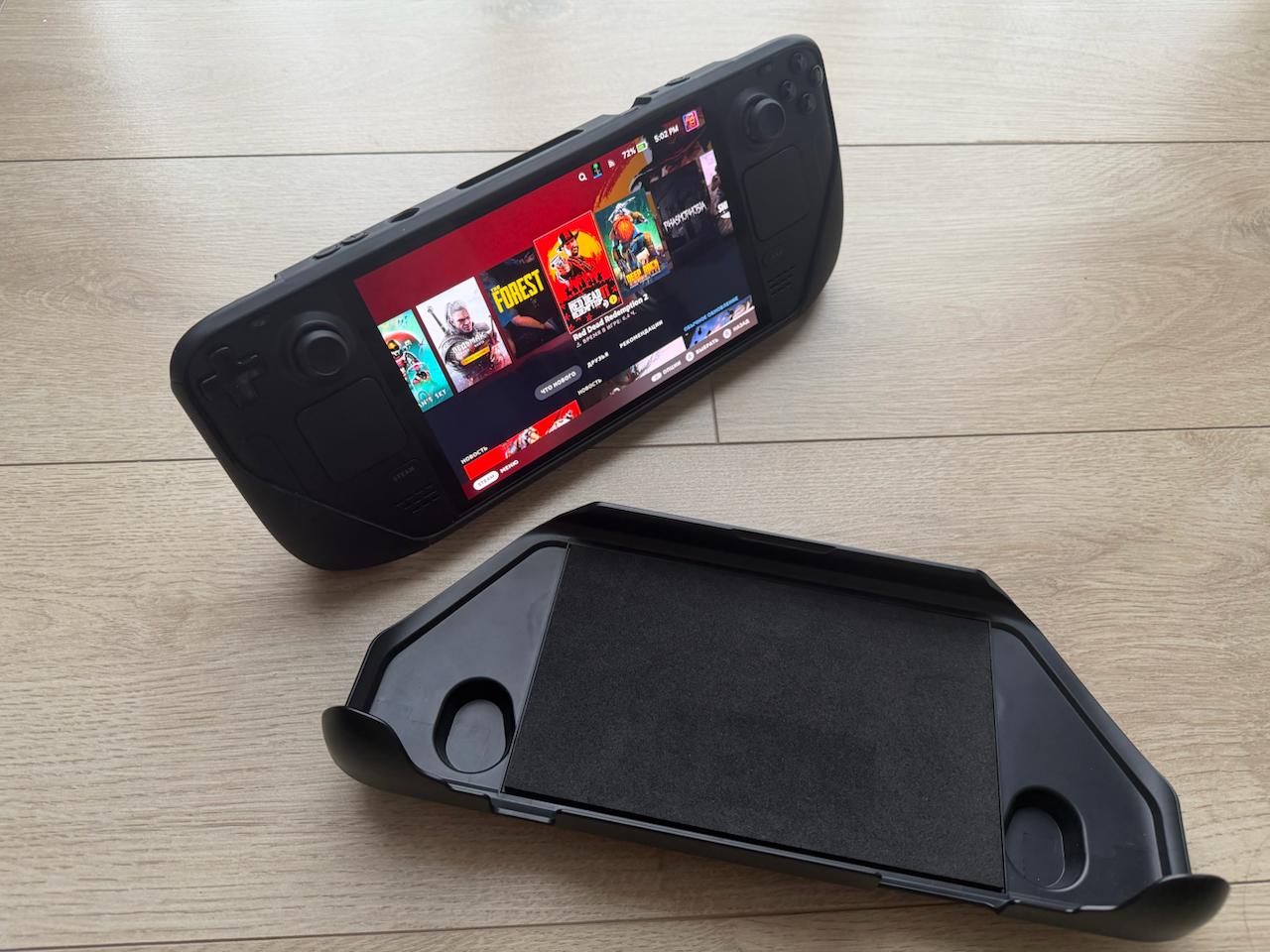Steam Deck OLED 512 ГБ с чехлом JSAUX и джойстиками Gulikit
